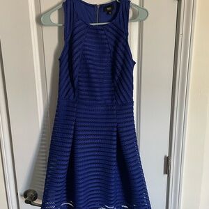 Massimo Deep Blue Textured Mini Dress